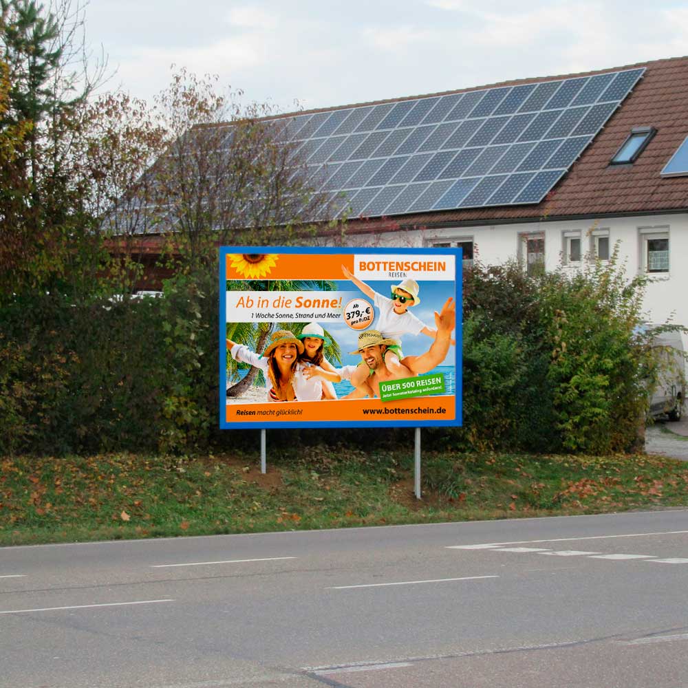 Plakatwerbung Bottenschein Reisen