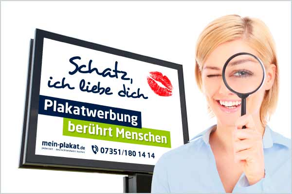 Werbefläche mein-plakat Schatz ich liebe dich